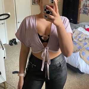 Tied purple crop